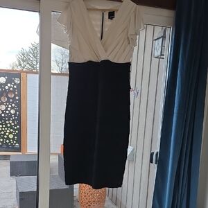 Elegant Black and White Dress